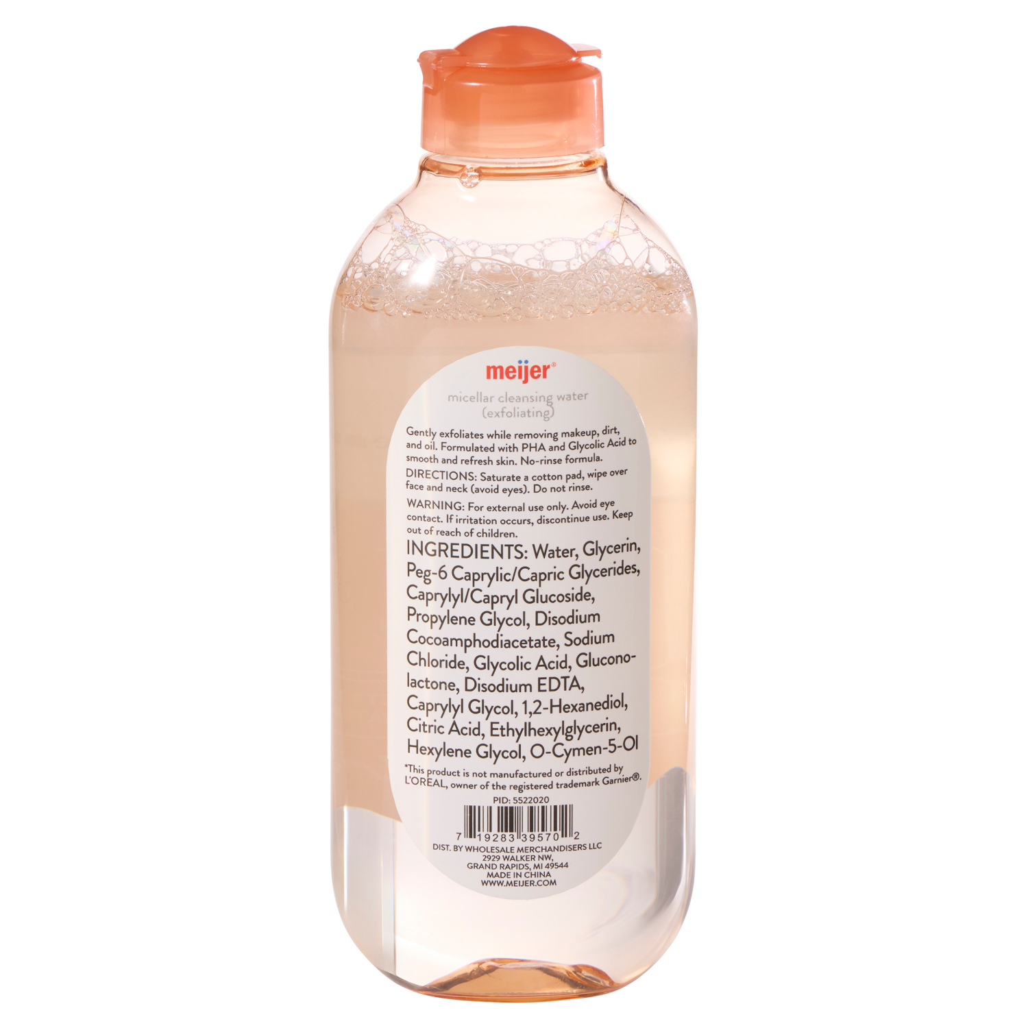 slide 2 of 2, Meijer Micellar Water Exfoliating 13.5 OZ, 13.5 oz