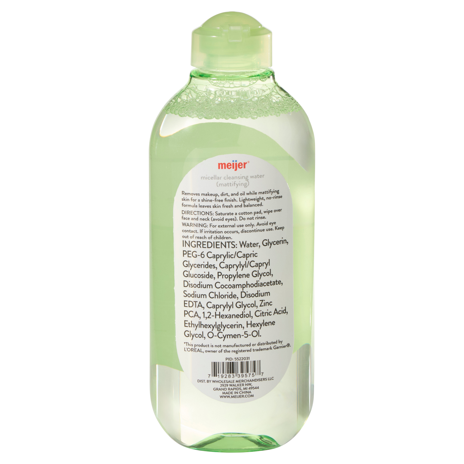 slide 2 of 2, Meijer Micellar Water Mattifying 13.5 oz, 13.5 oz