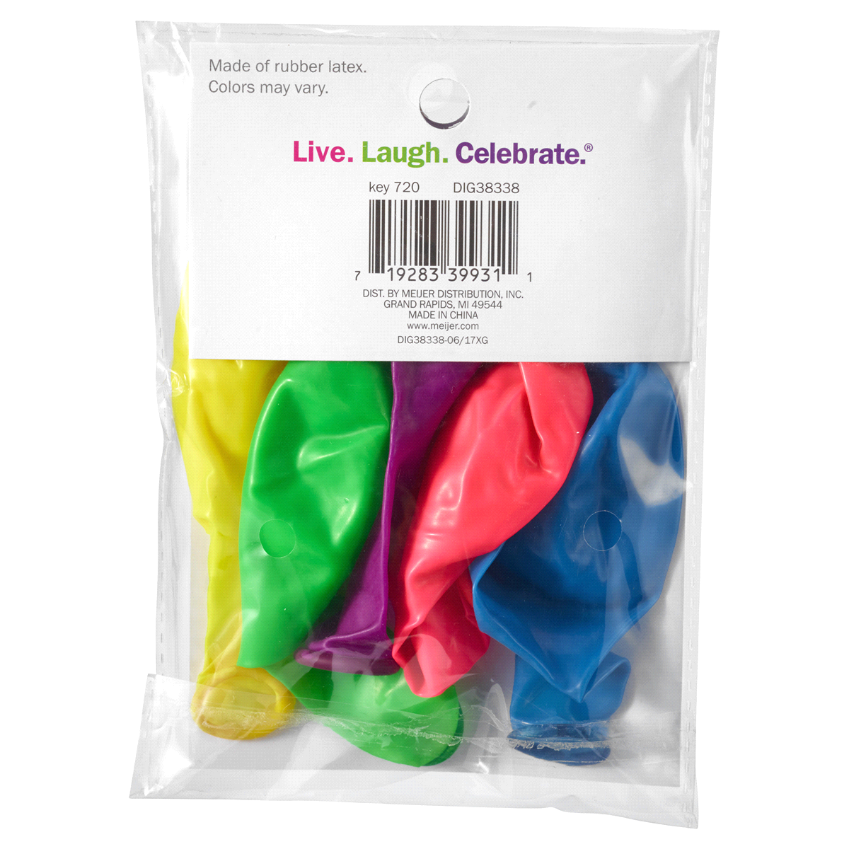 Meijer Helium Balloons Neon, Multicolor 10 ct | Shipt