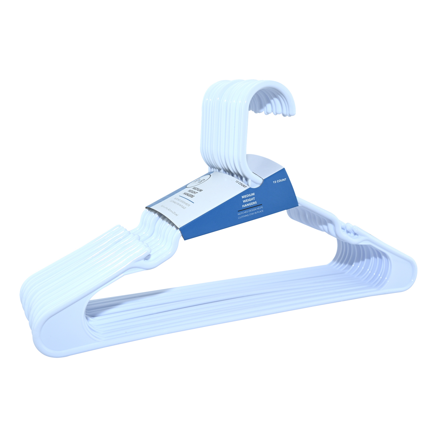 slide 1 of 2, ROOM & RETREAT R+R Hanger, White, 15 ct