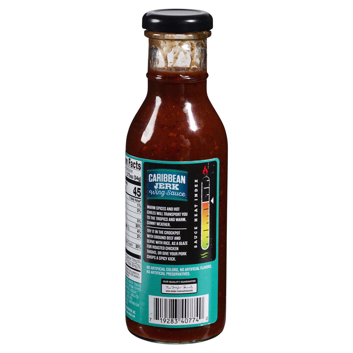 slide 3 of 3, Meijer Caribbean Jerk Wing Sauce, 12 oz