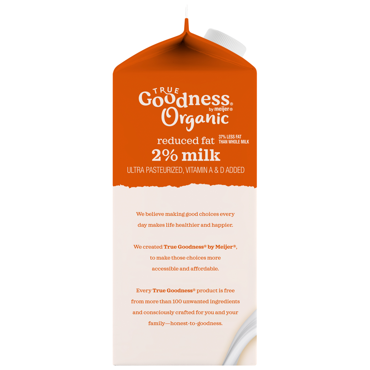 slide 2 of 3, True Goodness Organic 2% Reduced Fat Milk, 1/2 Gallon - 1/2 gal, 1/2 gal