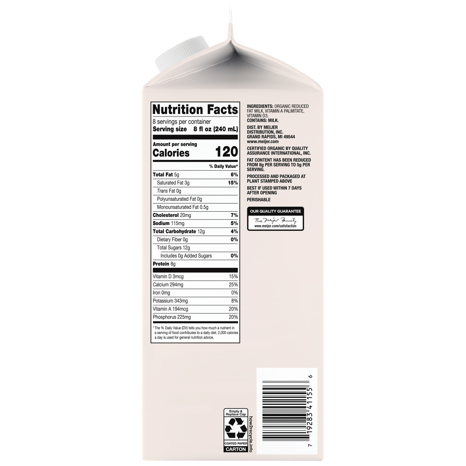 slide 3 of 3, True Goodness Organic 2% Reduced Fat Milk, 1/2 Gallon - 1/2 gal, 1/2 gal