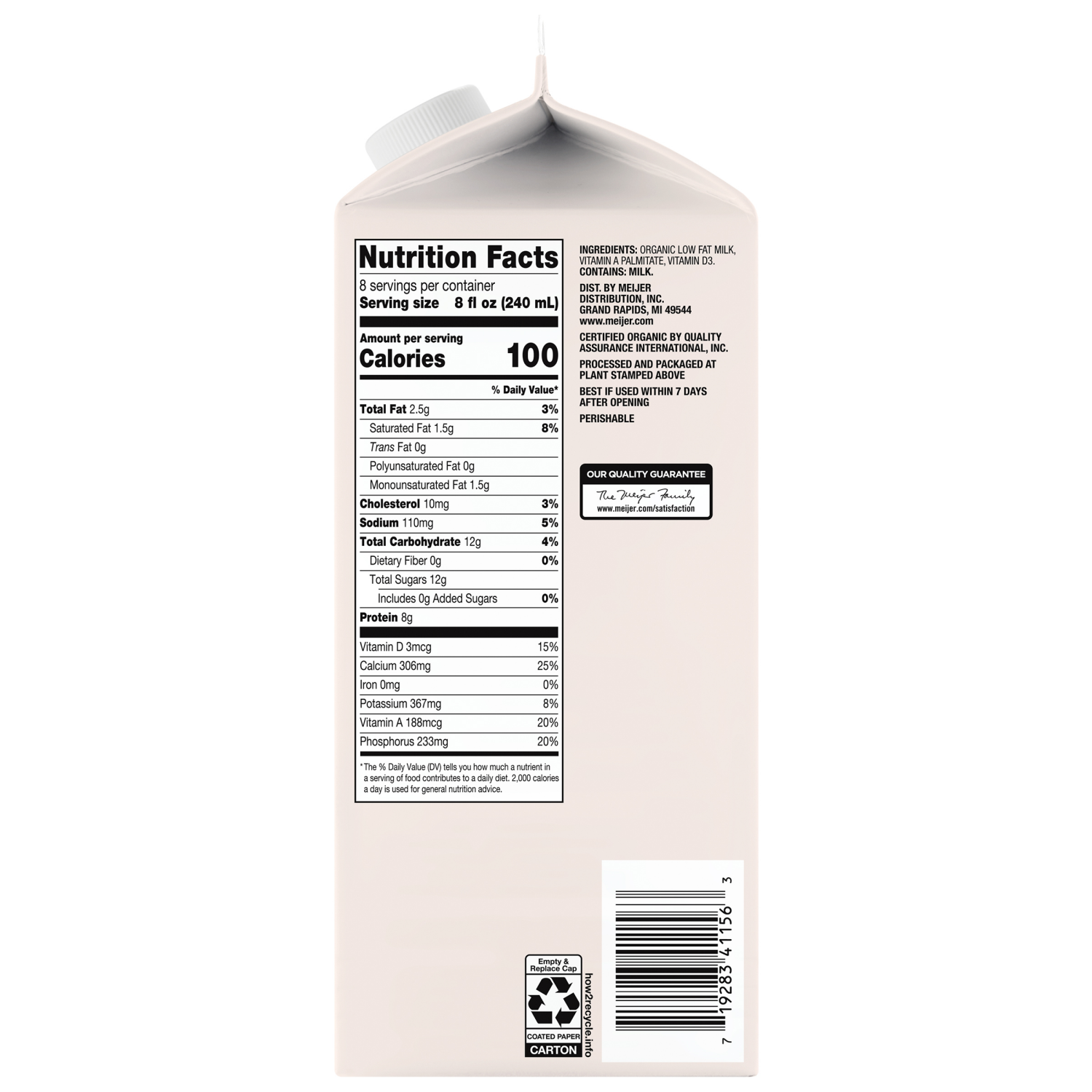 slide 4 of 4, True Goodness Organic 1% Low Fat Milk, Gallon, 2 qt