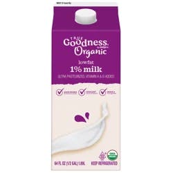 True Goodness Organic 1% Low Fat Milk, Gallon