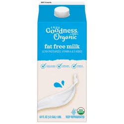 True Goodness Organic Fat Free Milk