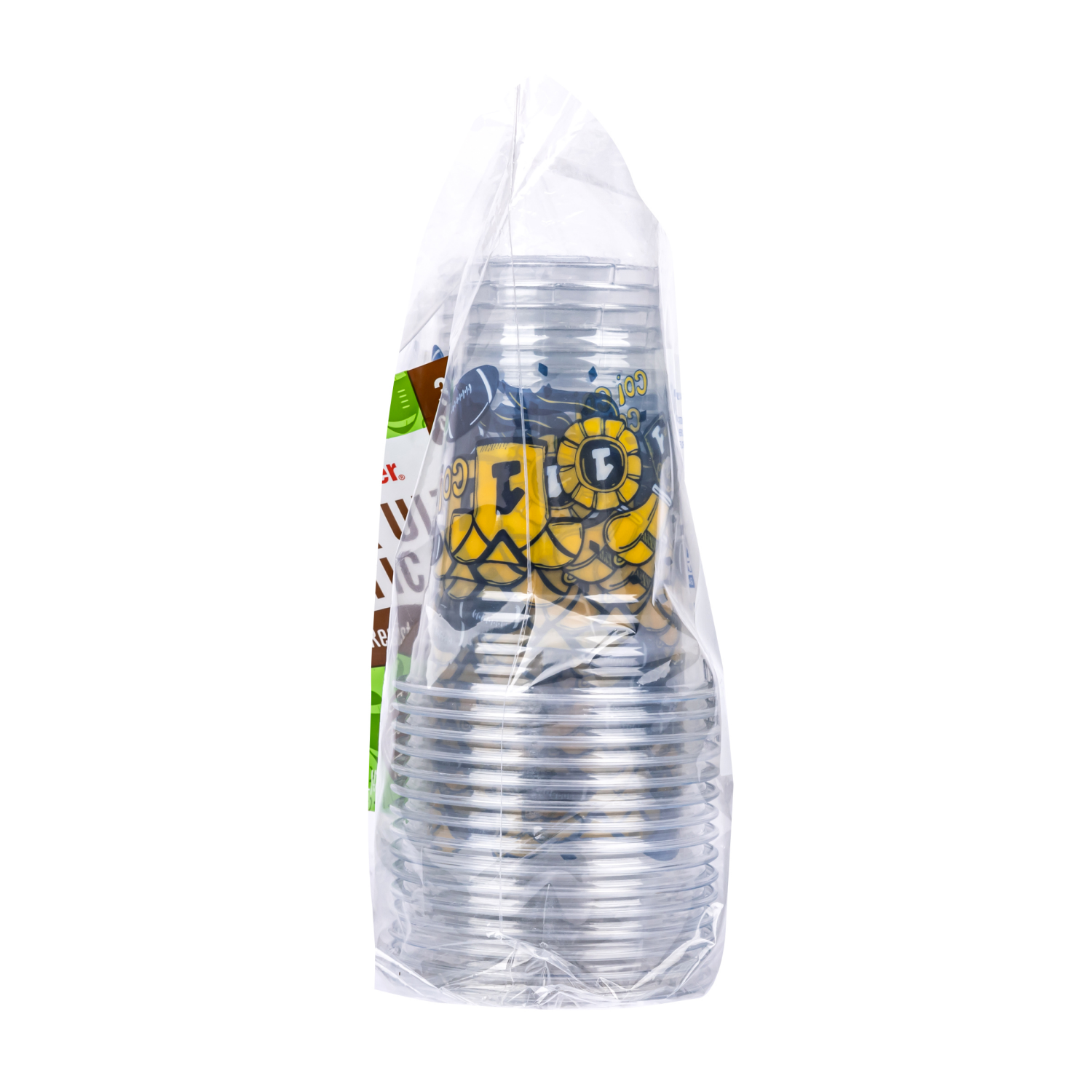 slide 4 of 8, MEIJER PLASTIC CUP FOOTBALL BLUE 16OZ 32CT, 16 oz, 32 ct