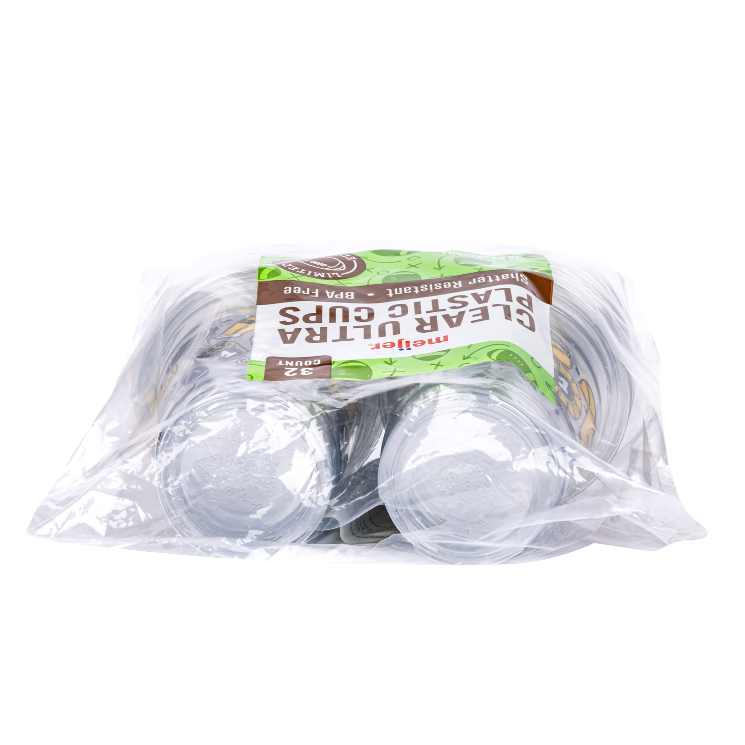 slide 8 of 8, MEIJER PLASTIC CUP FOOTBALL BLUE 16OZ 32CT, 16 oz, 32 ct