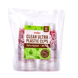MEIJER PLASTIC CUP FTBALL RED 16OZ 32CT