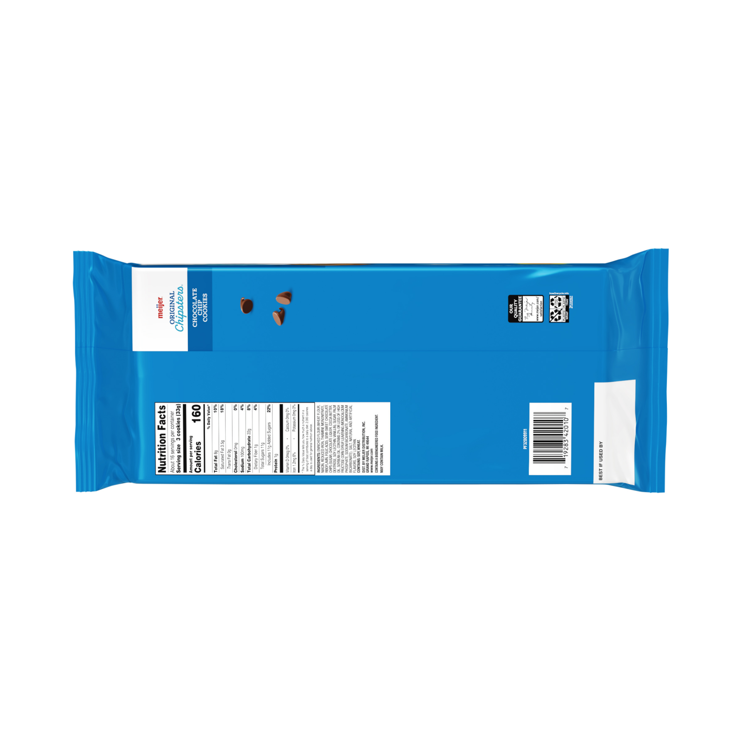 slide 2 of 2, Meijer Original Chocolate Chip Cookies, Family Size, 18.2 Oz, 18.2 oz