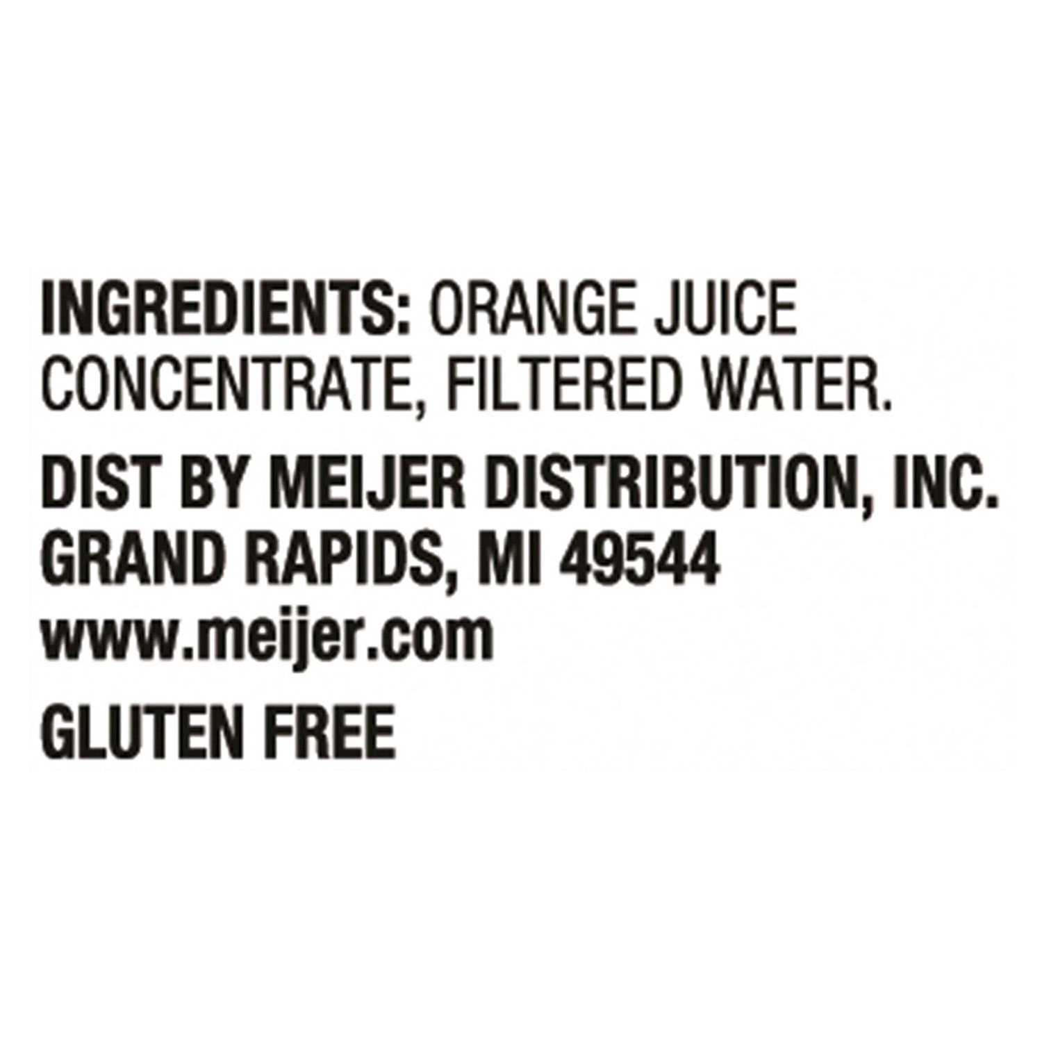 slide 3 of 3, Meijer Frozen Pulp Free Orange Juice Concentrate, 12 oz