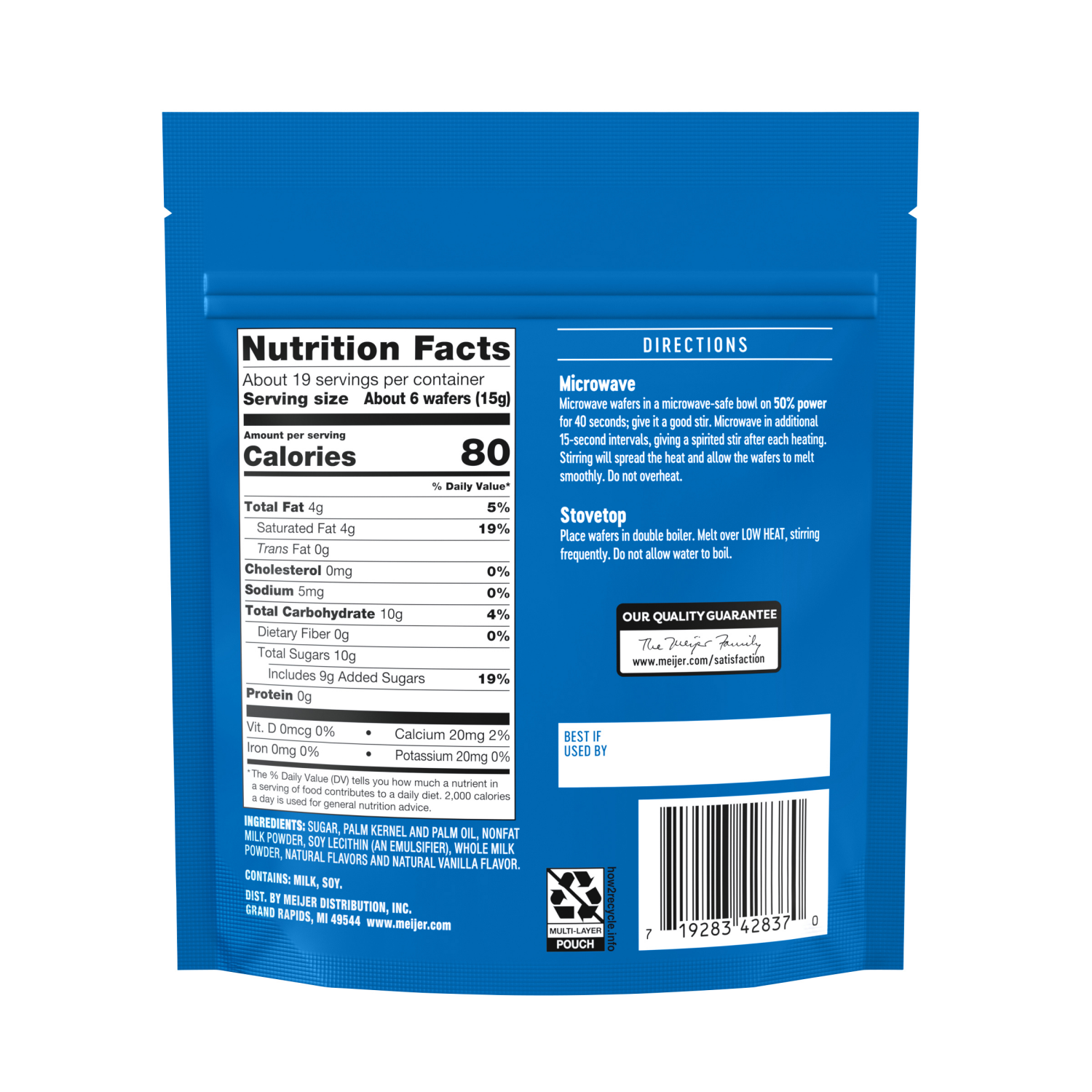 slide 2 of 2, Meijer Vanilla Flavored Whtie Melting Wafers, 10 oz, 10 oz