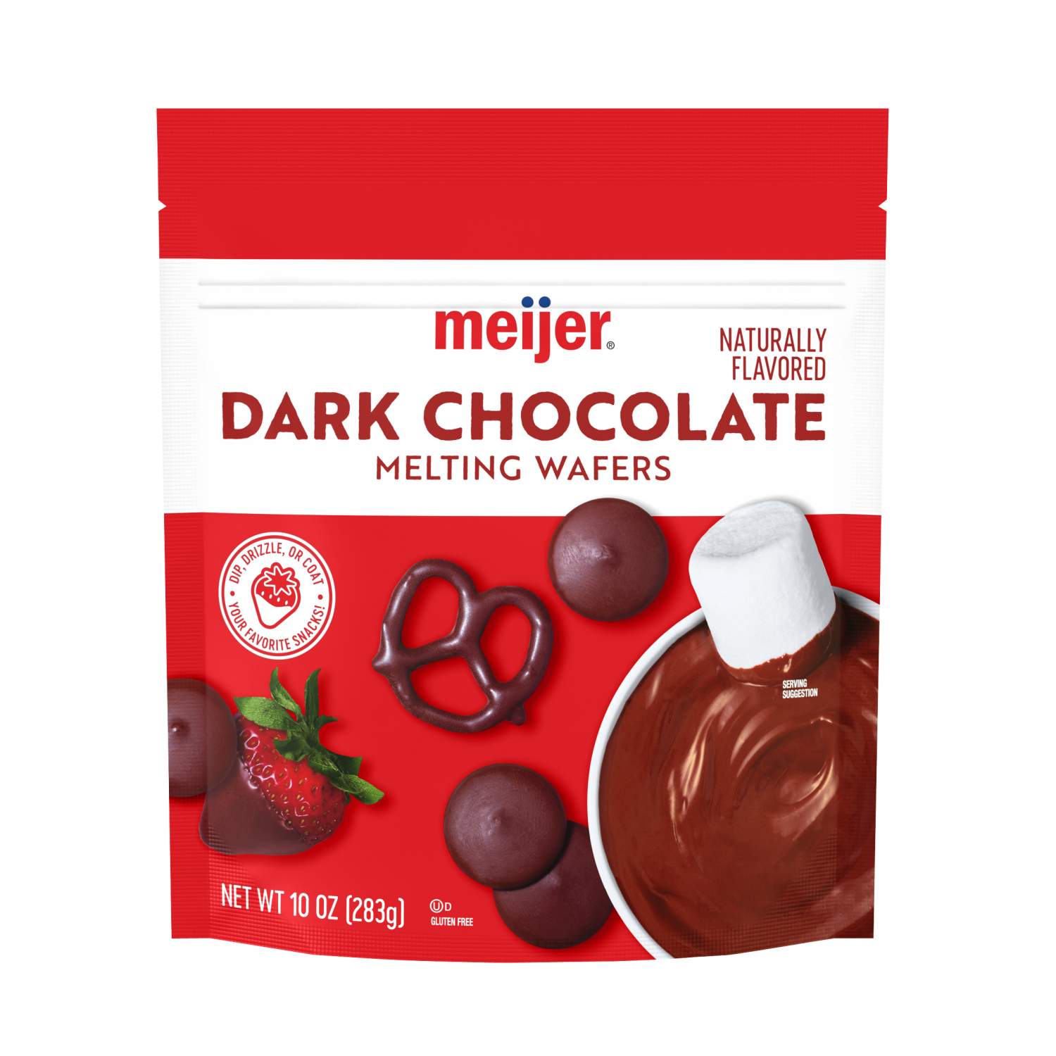 slide 1 of 2, Meijer Dark Chocolate Flavored Melting Wafers, 10 oz, 10 oz