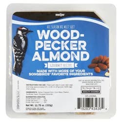 Meijer Premium Suet Cake Woodpecker, Almond
