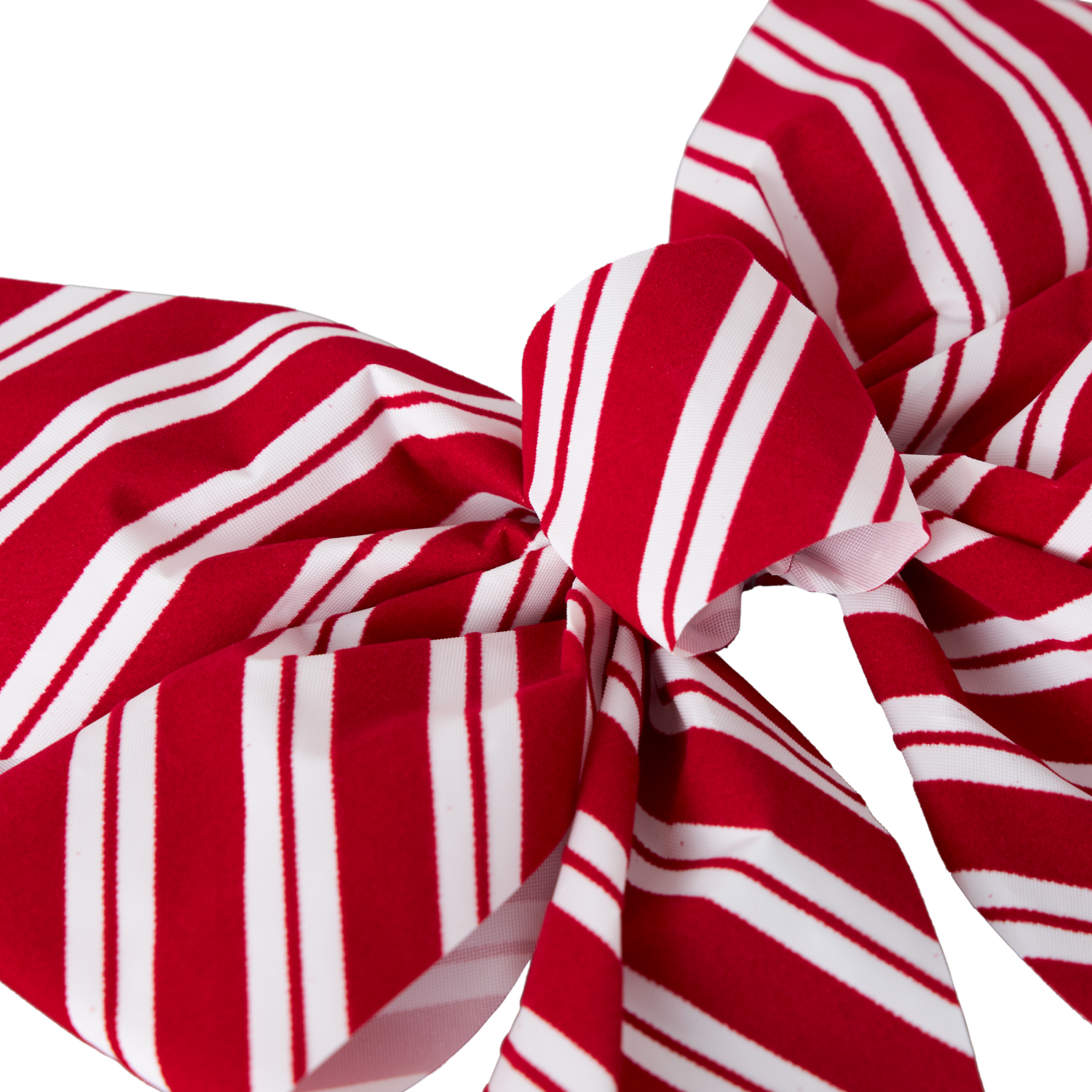 slide 2 of 2, December Home Flocked Bow, Candy Cane Stripe, 11 in x 16 in, 11 x 15.5 