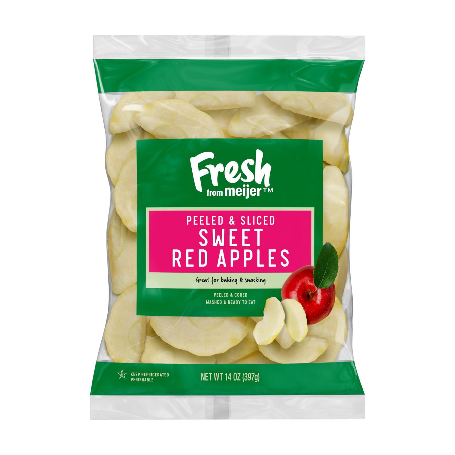 slide 1 of 2, Peeled Apple Slices, 14 Oz, 14 oz