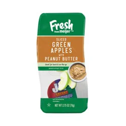 Fresh From Meijer Sliced Green Apples With Peanut Butter, 2.75 Oz