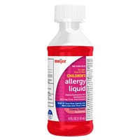 slide 26 of 29, Meijer Children's Allergy Relief, Diphenhydramine HCl / Oral Solution, Antihistamine, Cherry Flavor, 12.5 mg, 5 ml, 4 oz