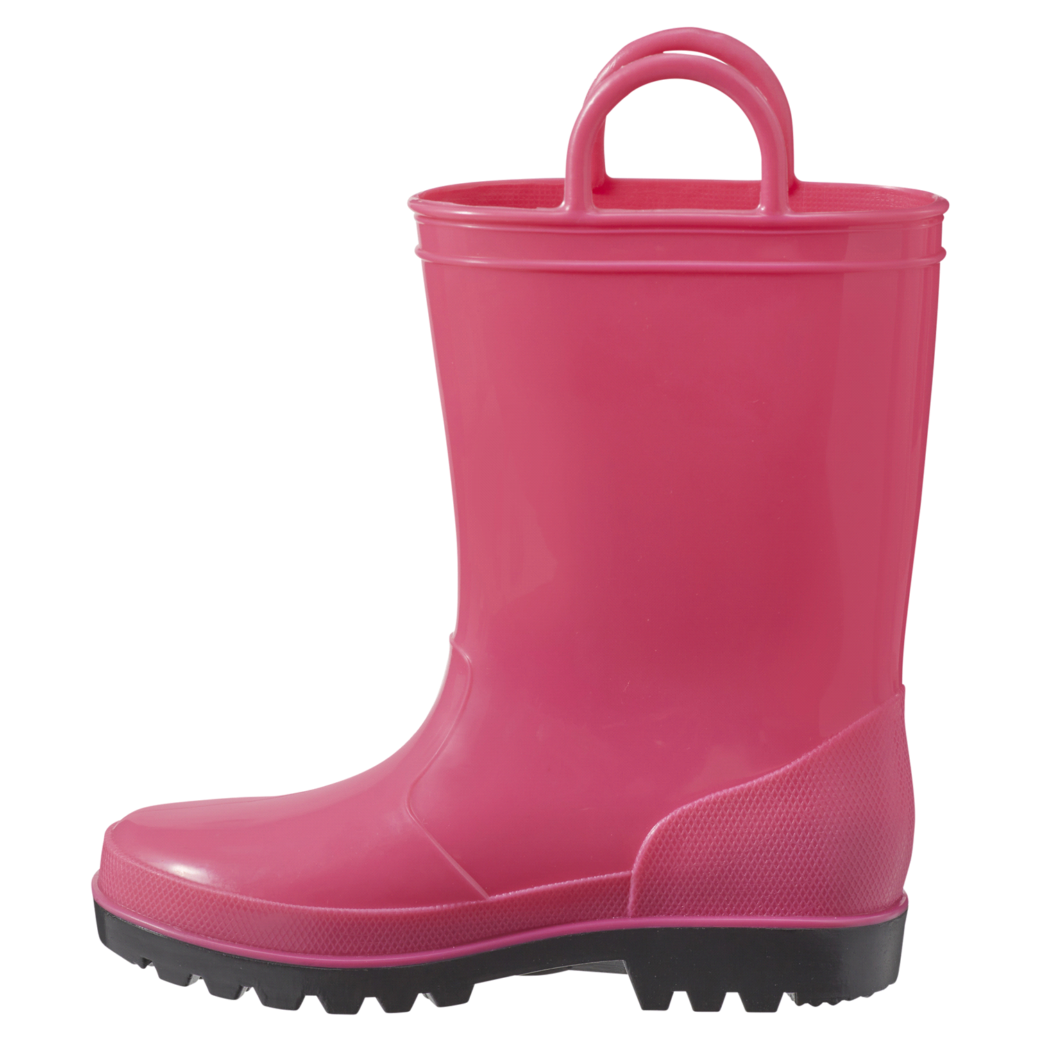 slide 2 of 4, Falls Creek Toddle Girl Shiny Pink Rain Boot, Pink, size 11, 1 ct