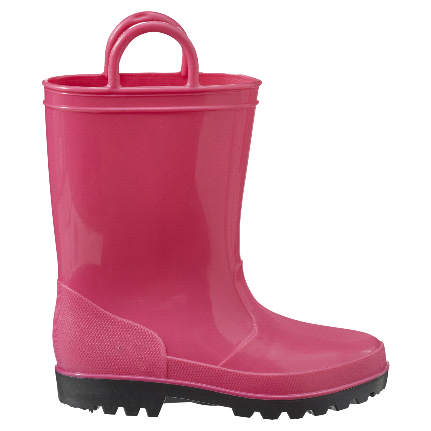 slide 3 of 4, Falls Creek Toddle Girl Shiny Pink Rain Boot, Pink, size 11, 1 ct
