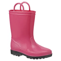Falls Creek Toddle Girl Shiny Pink Rain Boot, Pink, size 11