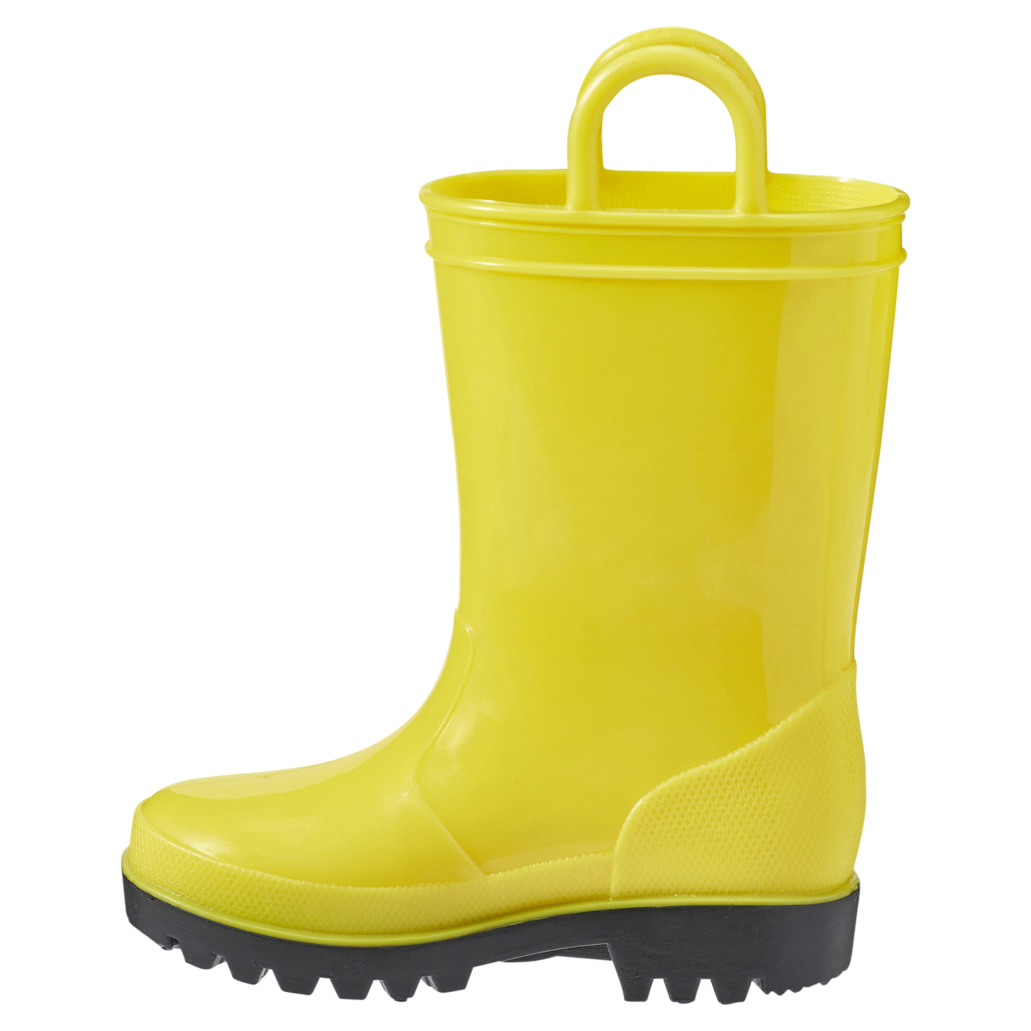 slide 2 of 4, Falls Creek Toddle Boy Shiny Yellow Rain Boot, Yellow, size 5, Size 5