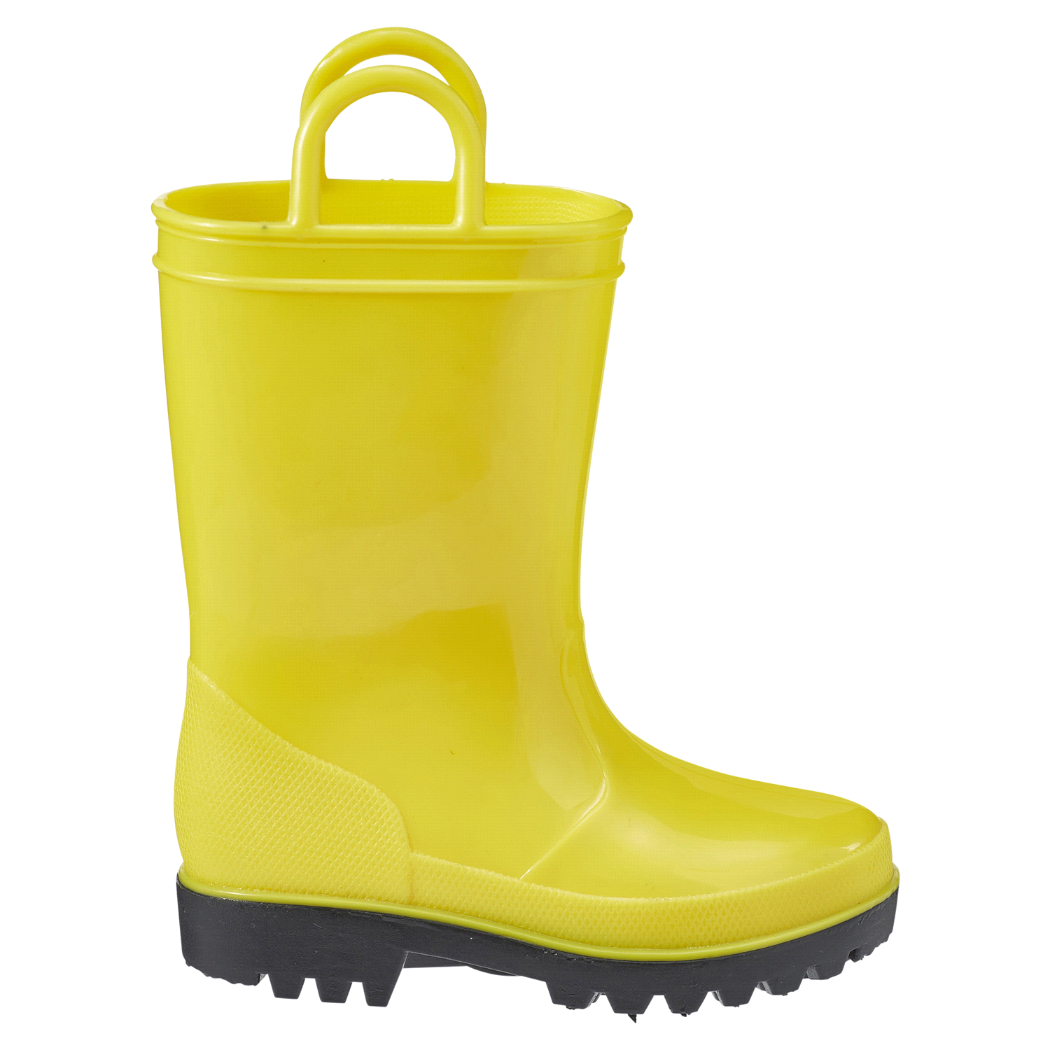 slide 3 of 4, Falls Creek Toddle Boy Shiny Yellow Rain Boot, Yellow, size 5, Size 5