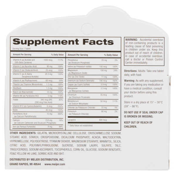slide 3 of 29, Meijer Complete Multivitamin for Men, 120 ct