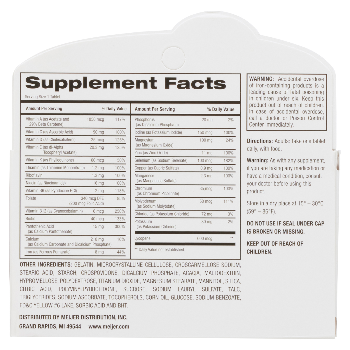 slide 13 of 29, Meijer Complete Multivitamin for Men, 120 ct