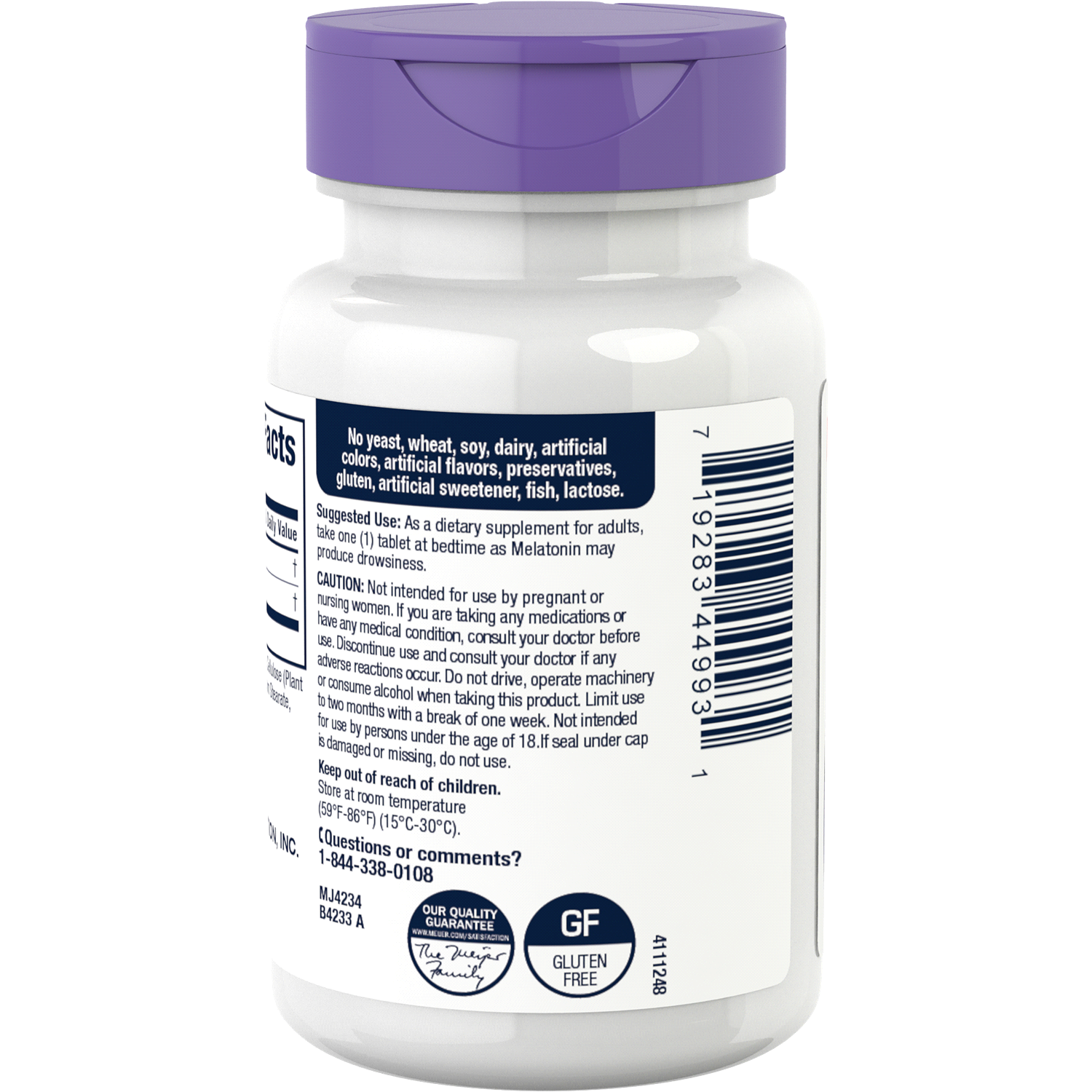 slide 2 of 2, Meijer Melatonin With Lemon Balm, 90 ct