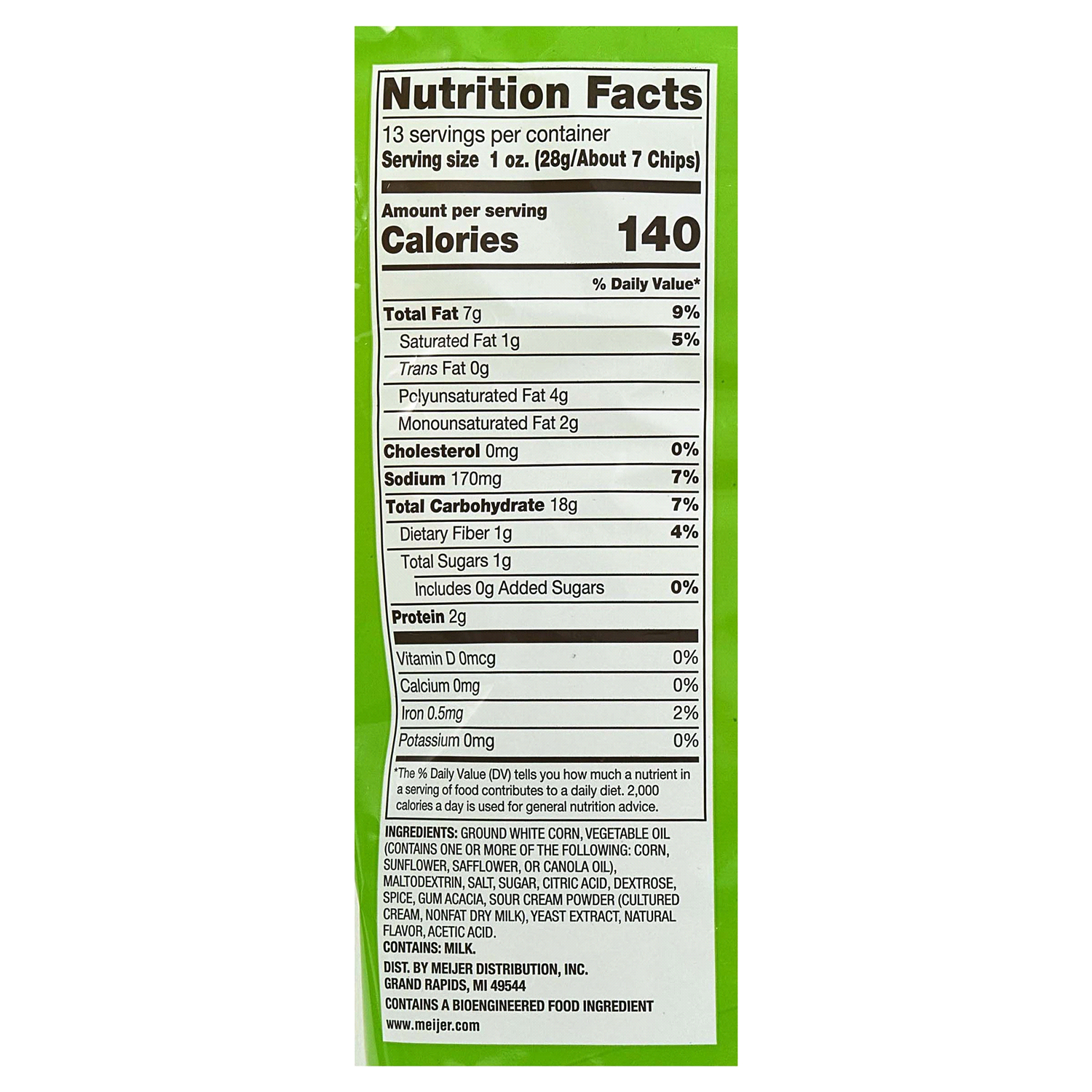 slide 4 of 4, Meijer Touch of Lime Tortilla Chips - 13 oz, 13 oz