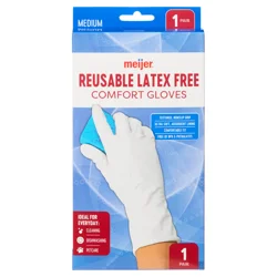Meijer Reusable Comfort Latex Free Gloves Medium 1 pr