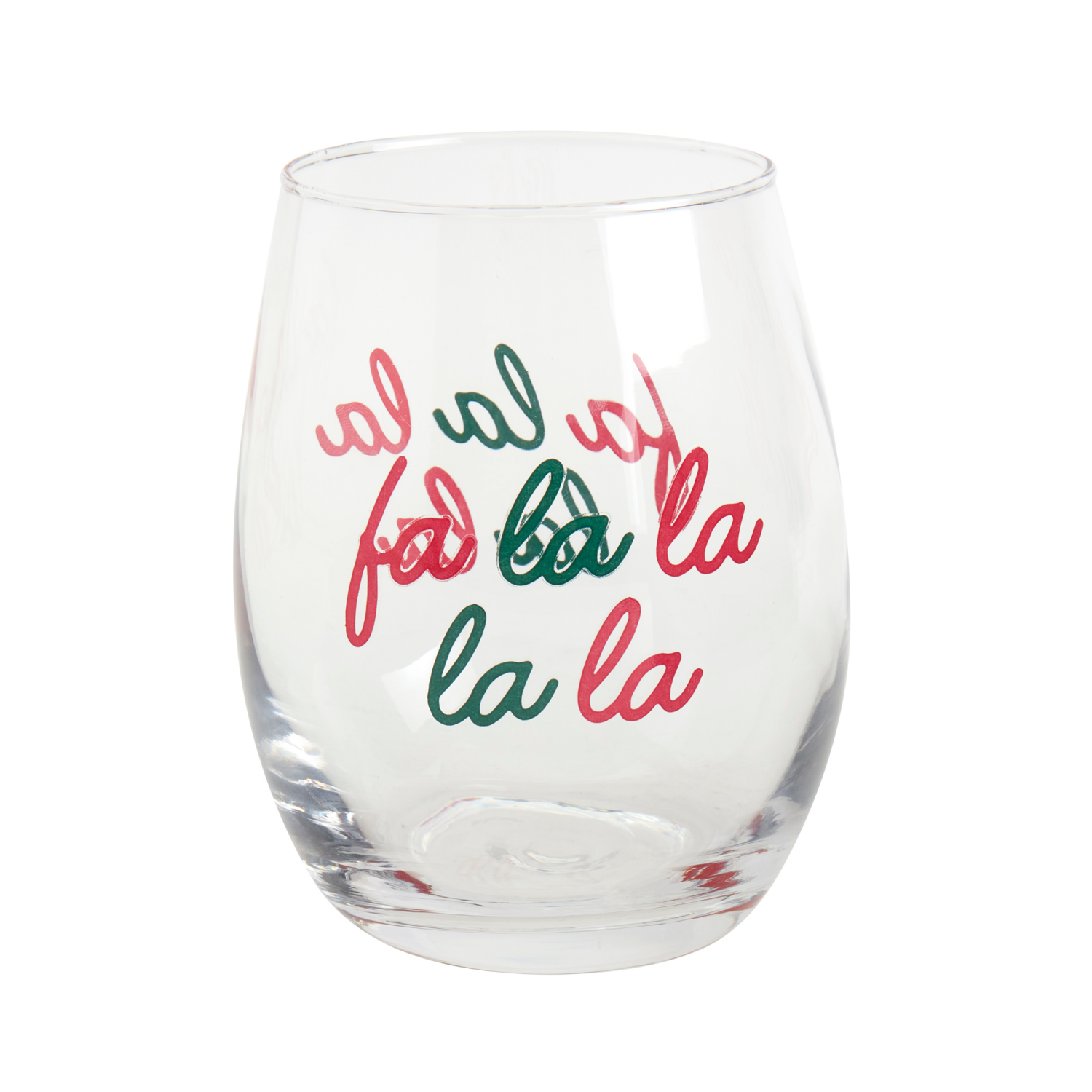 slide 1 of 1, December Home DH STEMLESS WINE GLASS FA LA LA, 1 ct