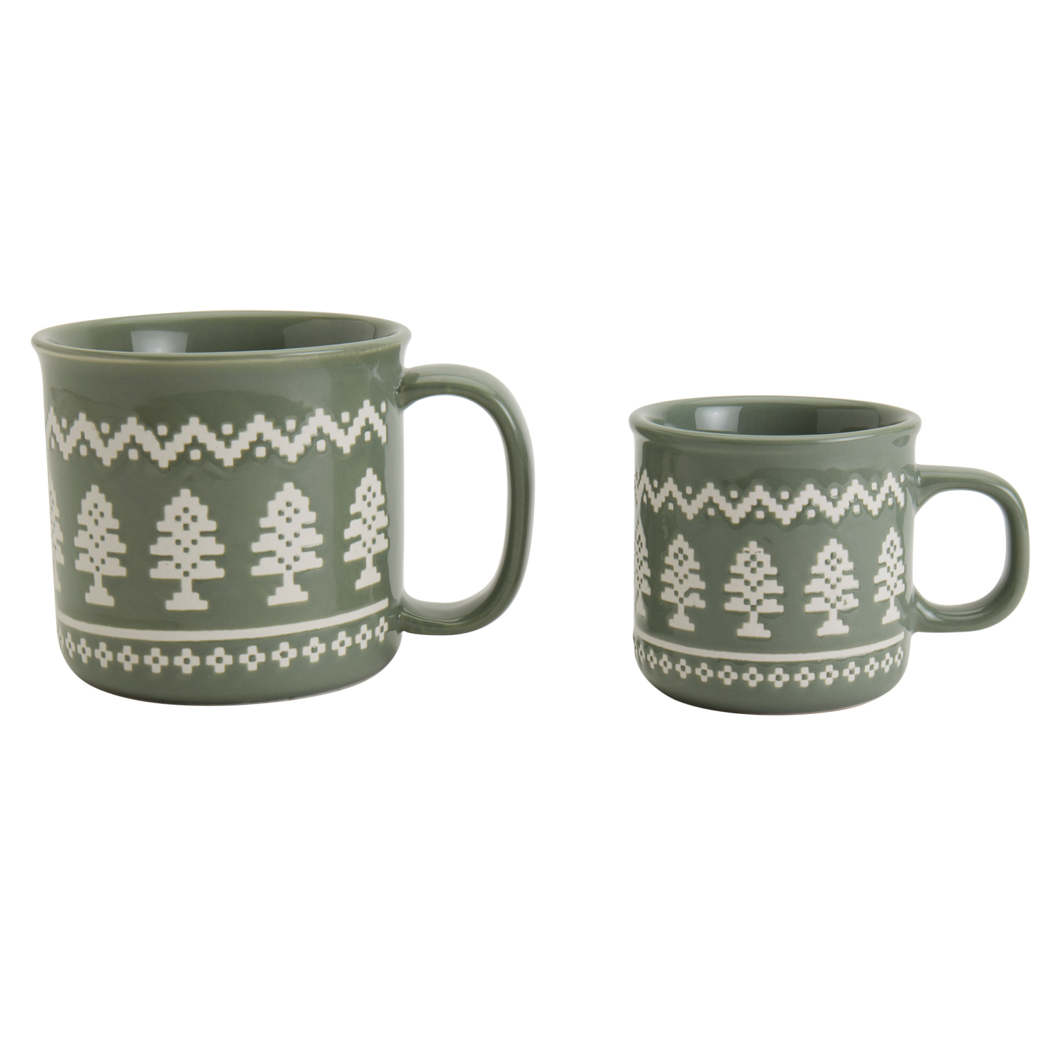 slide 1 of 1, December Home DH MOMMY & ME MUG SET 2PC GREEN, 2 ct