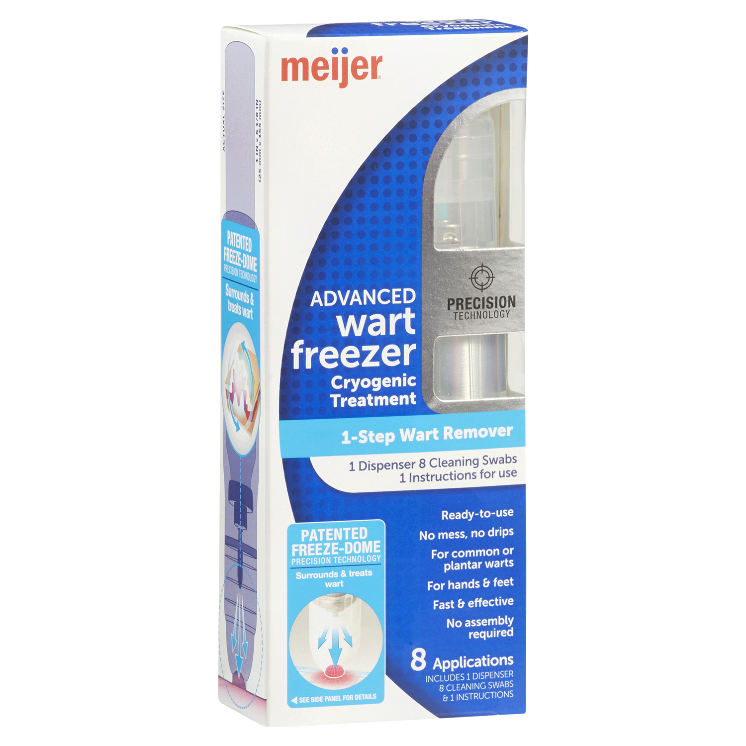 slide 4 of 5, Meijer Advanced Wart Freeze Off, 8 ct