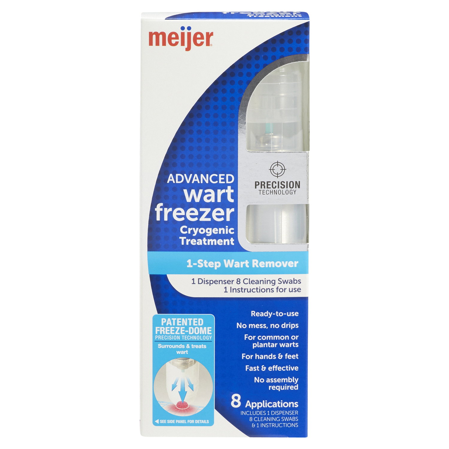 slide 1 of 5, Meijer Advanced Wart Freeze Off, 8 ct