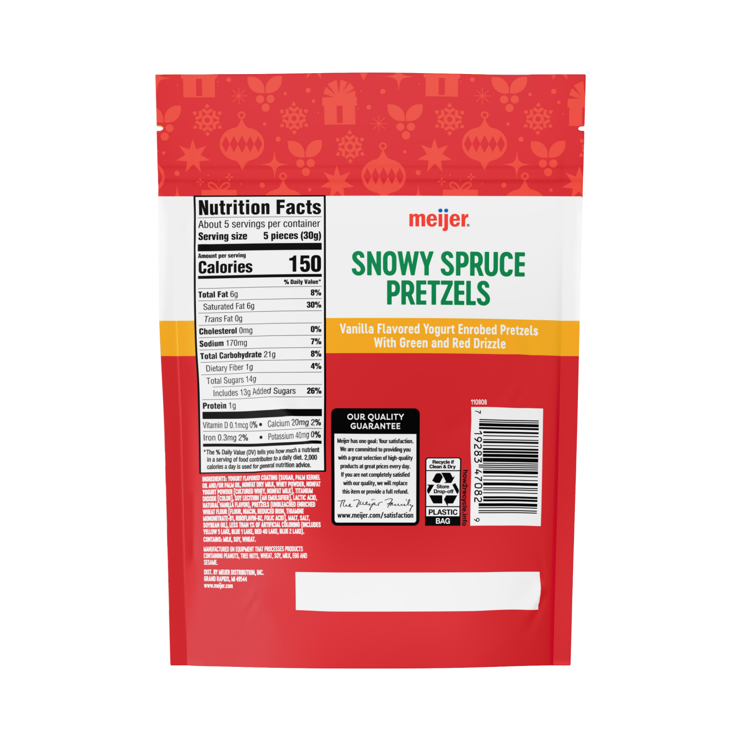 slide 2 of 2, Meijer Snowy Spruce Yogurt Pretzels 5oz, 5 oz