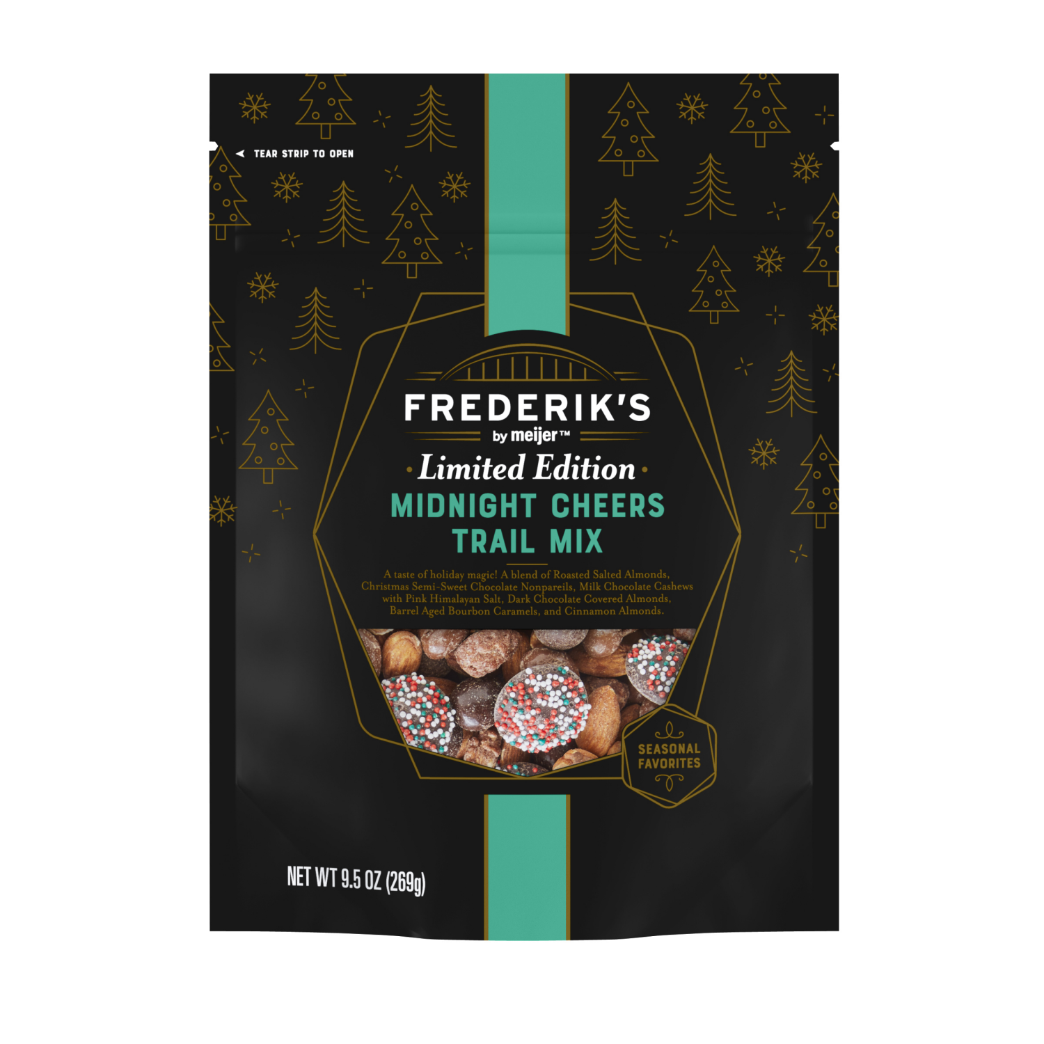 slide 1 of 2, FREDERIKS BY MEIJER Frederiks Midnight Cheer Snack Mix 9.5oz, 9.5 oz
