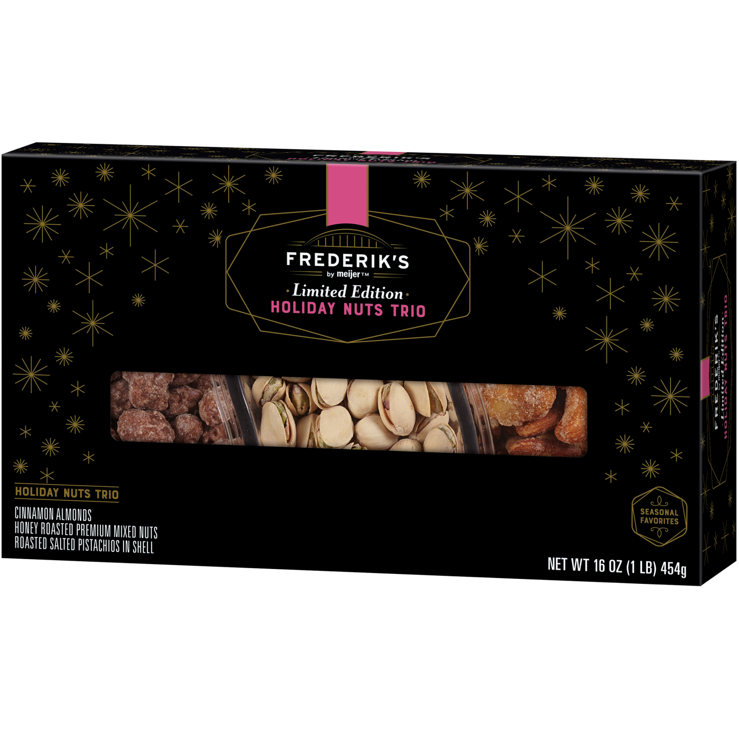 slide 7 of 8, Frederik's By Meijer Frederiks Trio Tray Holiday Nuts 16oz, 16 oz