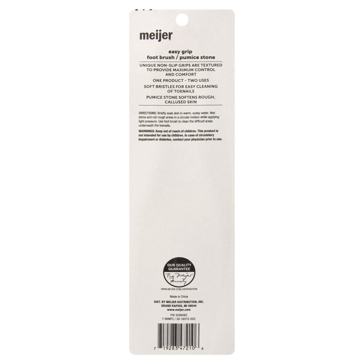 slide 2 of 2, Meijer Easy Grip Foot Brush and Pumice Stone, 1 ct