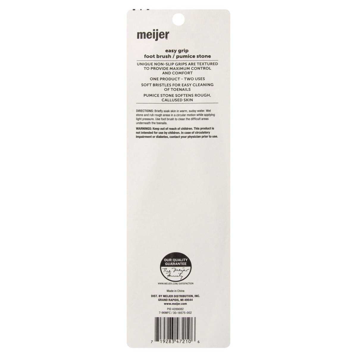 slide 2 of 2, Meijer Easy Grip Foot Brush and Pumice Stone, 1 ct