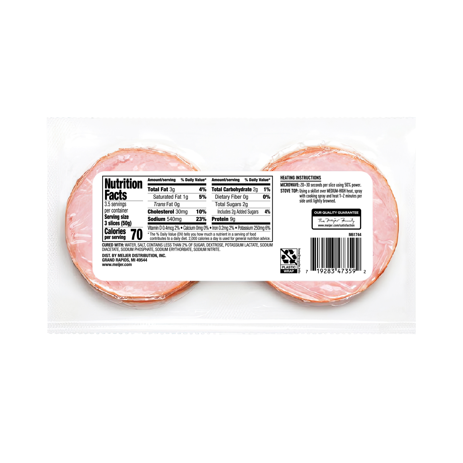 slide 2 of 2, Meijer Canadian Bacon 6 oz, 6 oz