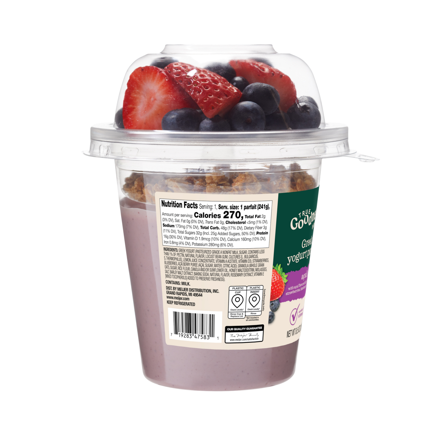 slide 2 of 2, True Goodness Acai Greek Yogurt Parfait, 8.5 Oz, 8.5 oz