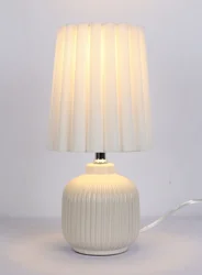 ROOM & RETREAT Rr Scalloped Ceramic Accent Lamp