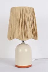 ROOM & RETREAT Rr Scalloped Raffia Poly Accent Lamp