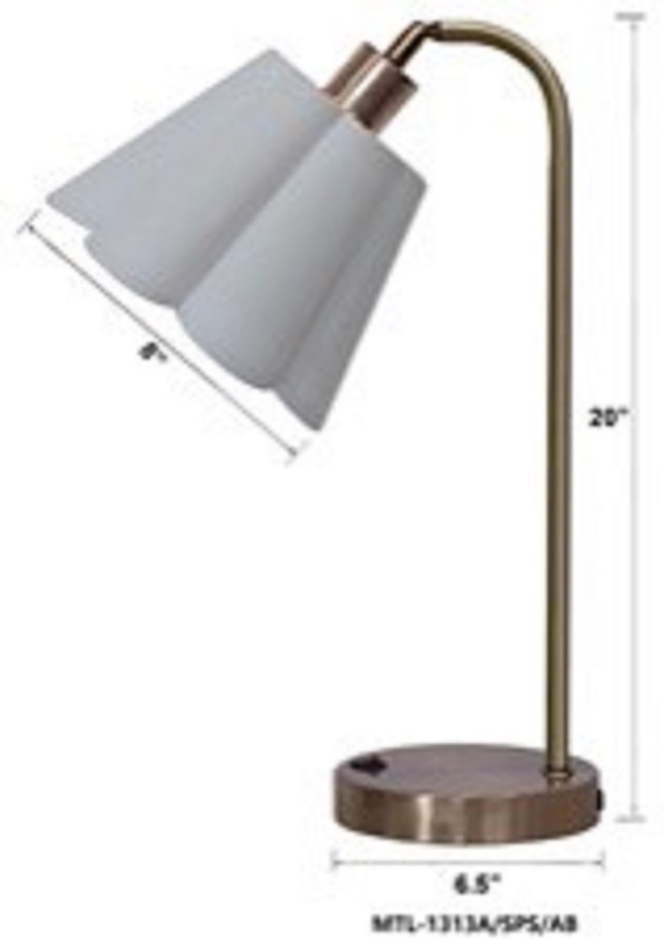 slide 1 of 1, ROOM & RETREAT RR Scalloped Table Lamp, 1 ct