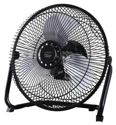 Polar Wind High Velocity Metal Fan, Black, 9 In