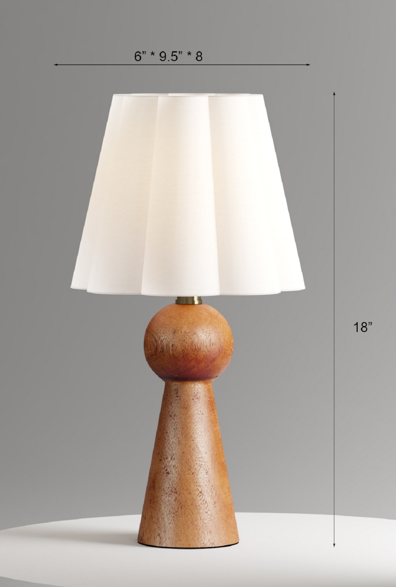 slide 1 of 1, ROOM & RETREAT RR Scalloped Table Lamp, 1 ct