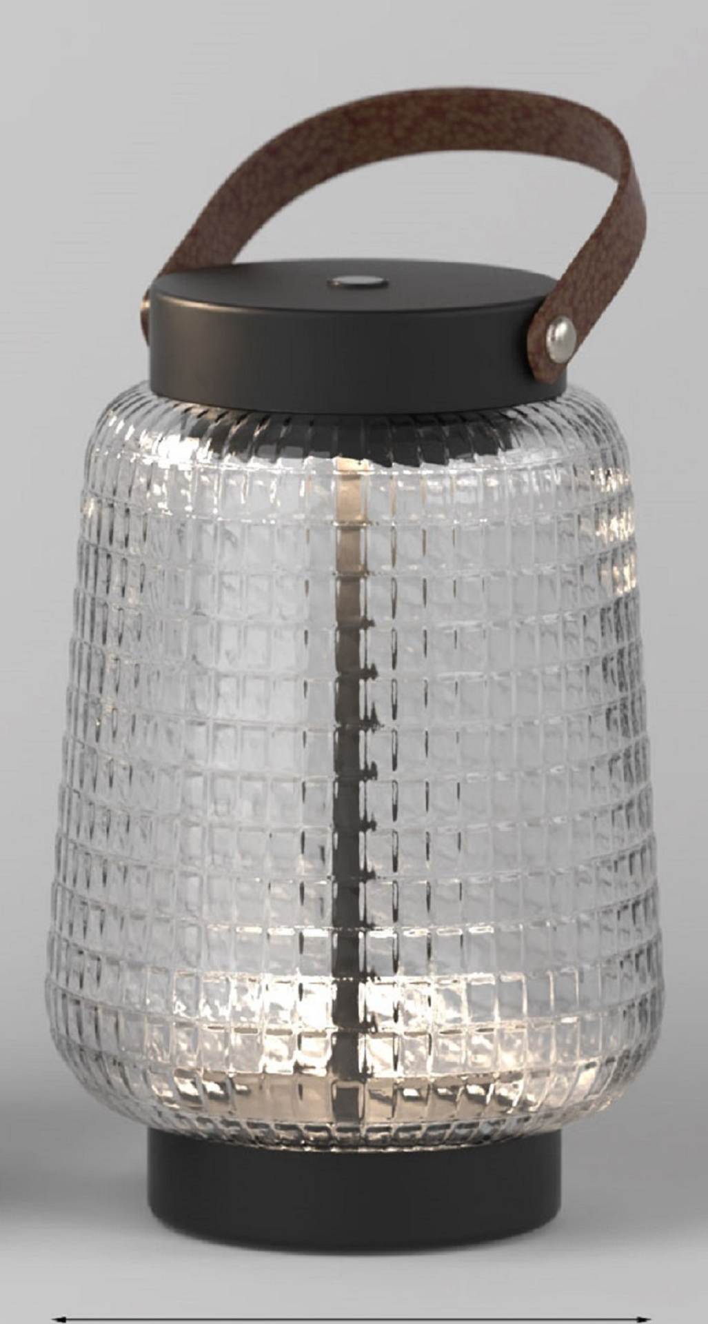 slide 1 of 1, ROOM & RETREAT RR Glass Rechargeable LED Table Latern, 1 ct