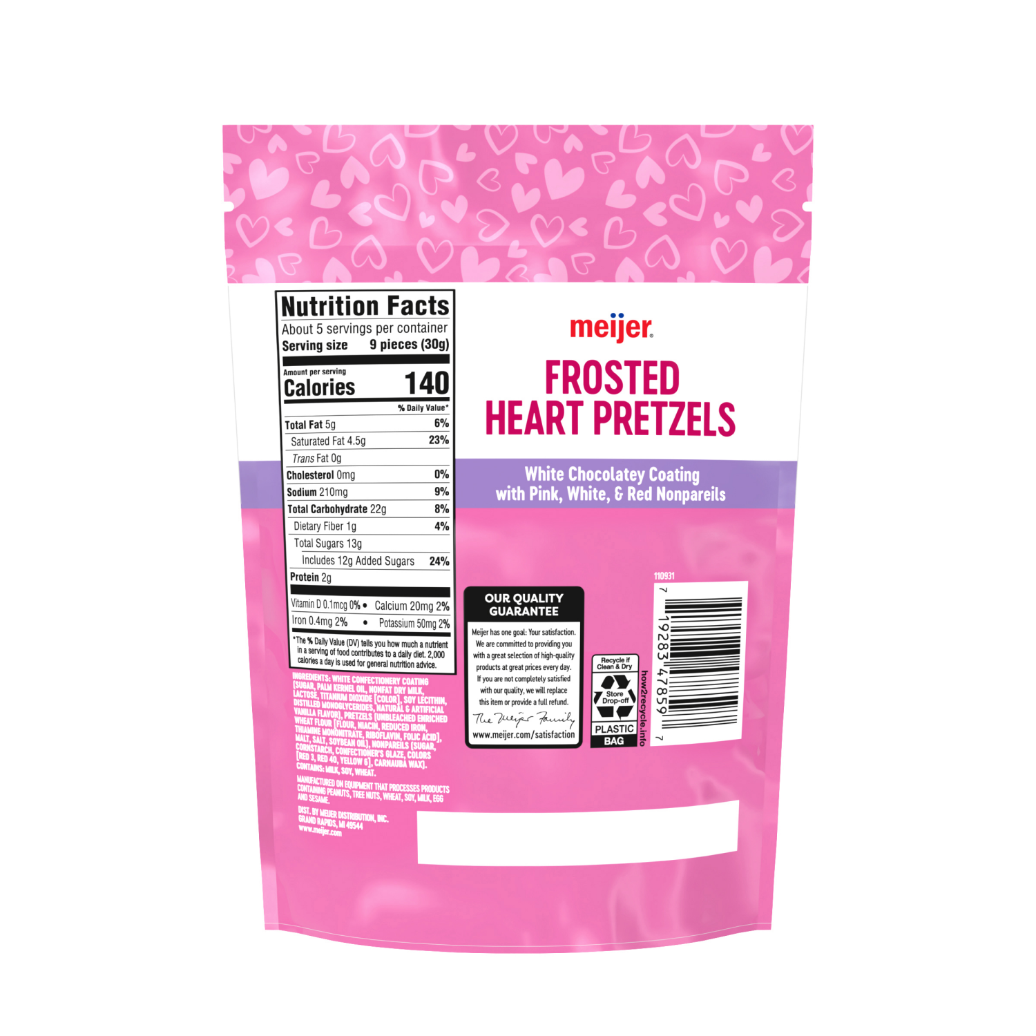 slide 2 of 2, Meijer Frost Heart Pretzels Np 5oz, 5 oz